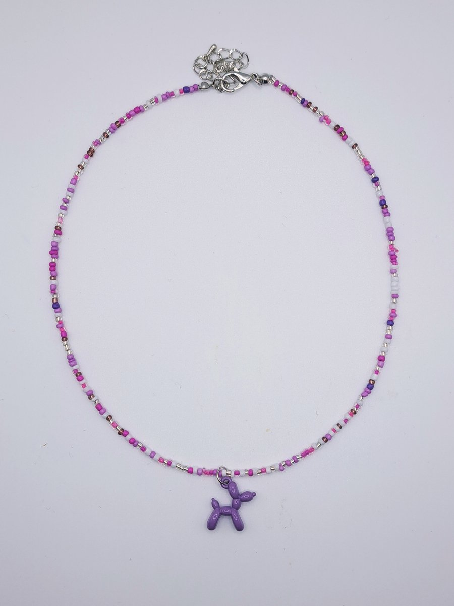 Kinderketting - Ballon hond - Paars - Lila - Meisjes - ketting - Speelgoed - Sieraden